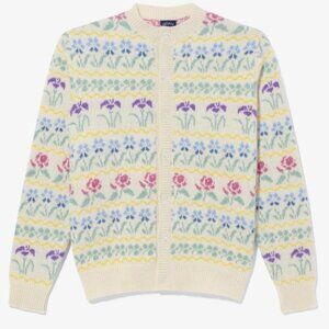 NOAH NYC Shetland Floral Cardigan M